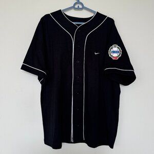 Large Classic Nike Dri-Fit Baseball Jersey - Black